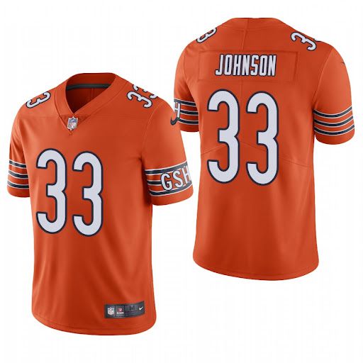 Men Chicago Bears #33 Jaylon Johnson Nike Orange Limited NFL Jersey->chicago bears->NFL Jersey